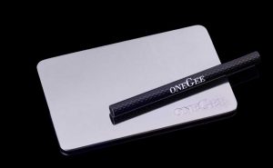 Cutter Pad Polished Stainless Steel with Straw for cocaine