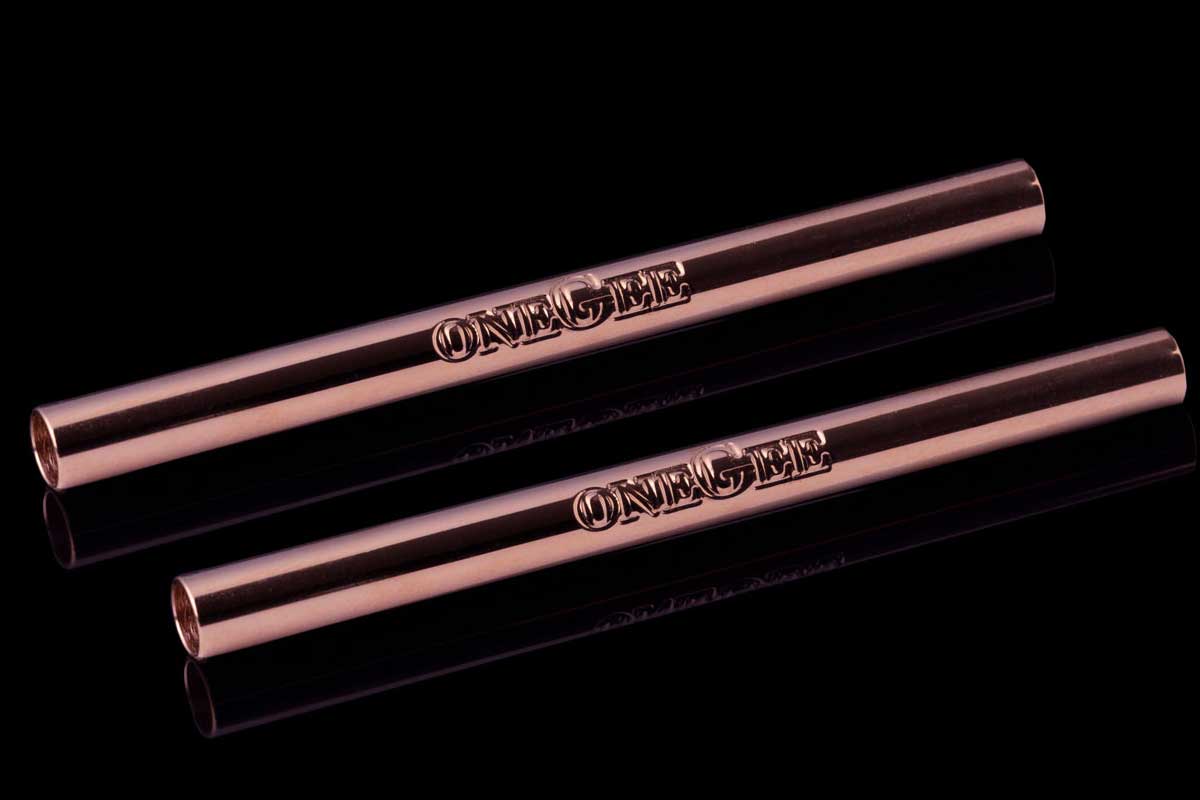 oneGee 24C Rosé Gold Straws Duo Pack